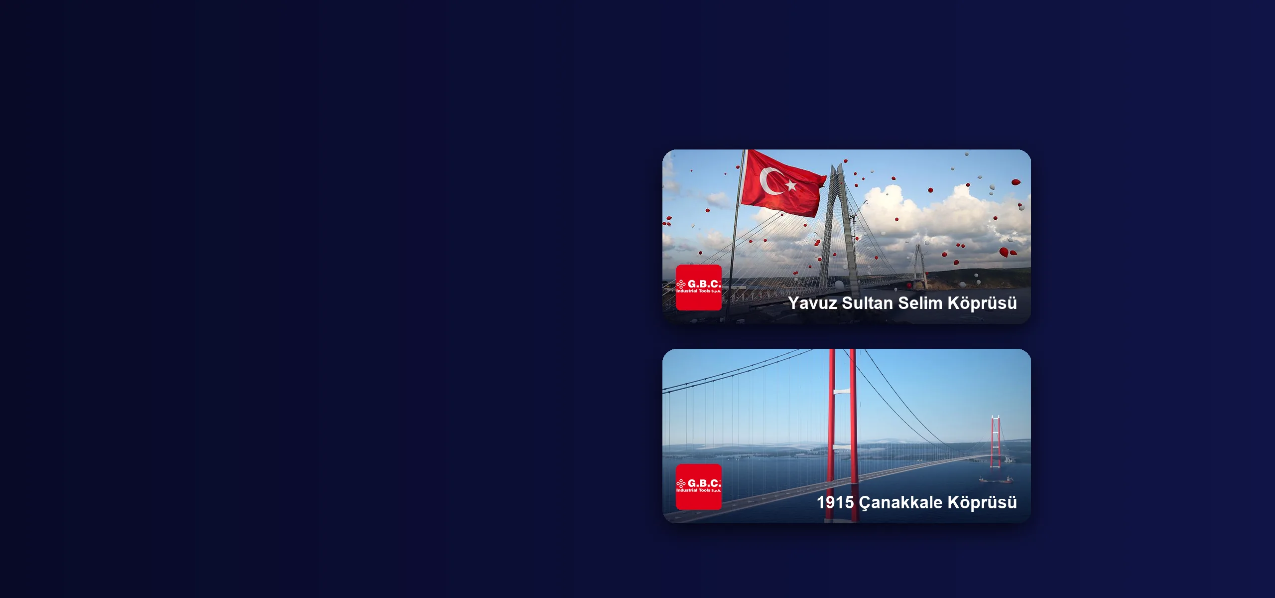 Yavuz Sultan Selim ve 1915 Çanakkale köprüleri, GBC logosuyla