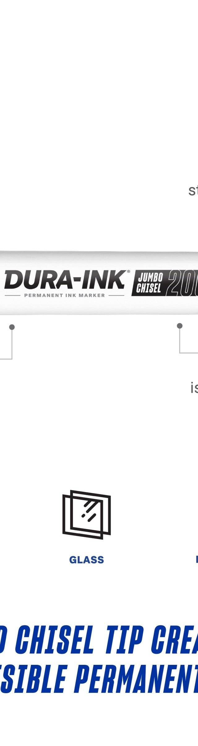 Siyah — Dura-Ink 200 (Jumbo Chisel)