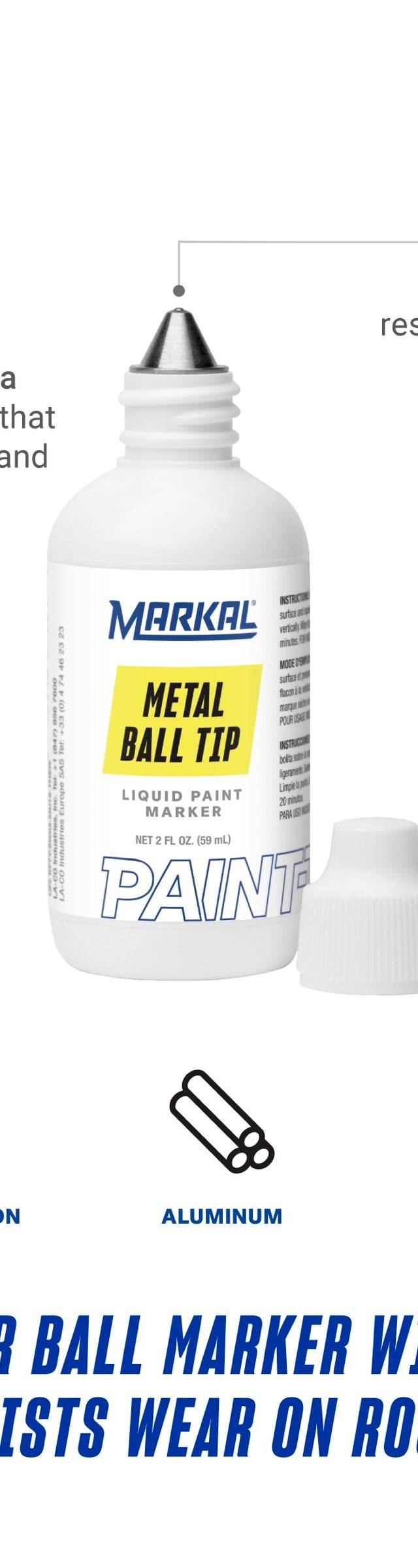 Beyaz — PAINT-RITER Metal Ball Tip