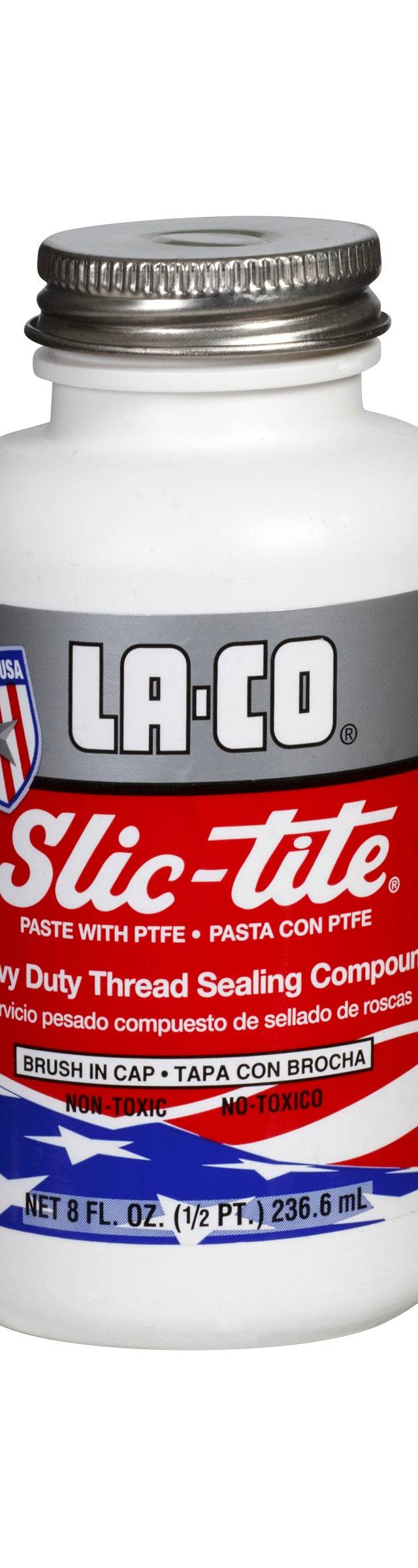 8 fl oz / 236 ml BRUSH-IN-CAP — Slic-tite Paste with PTFE
