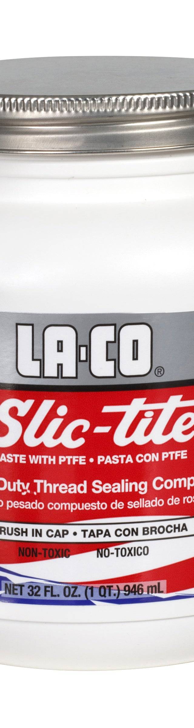 32 fl oz / 946 ml BRUSH-IN-CAP — Slic-tite Paste with PTFE