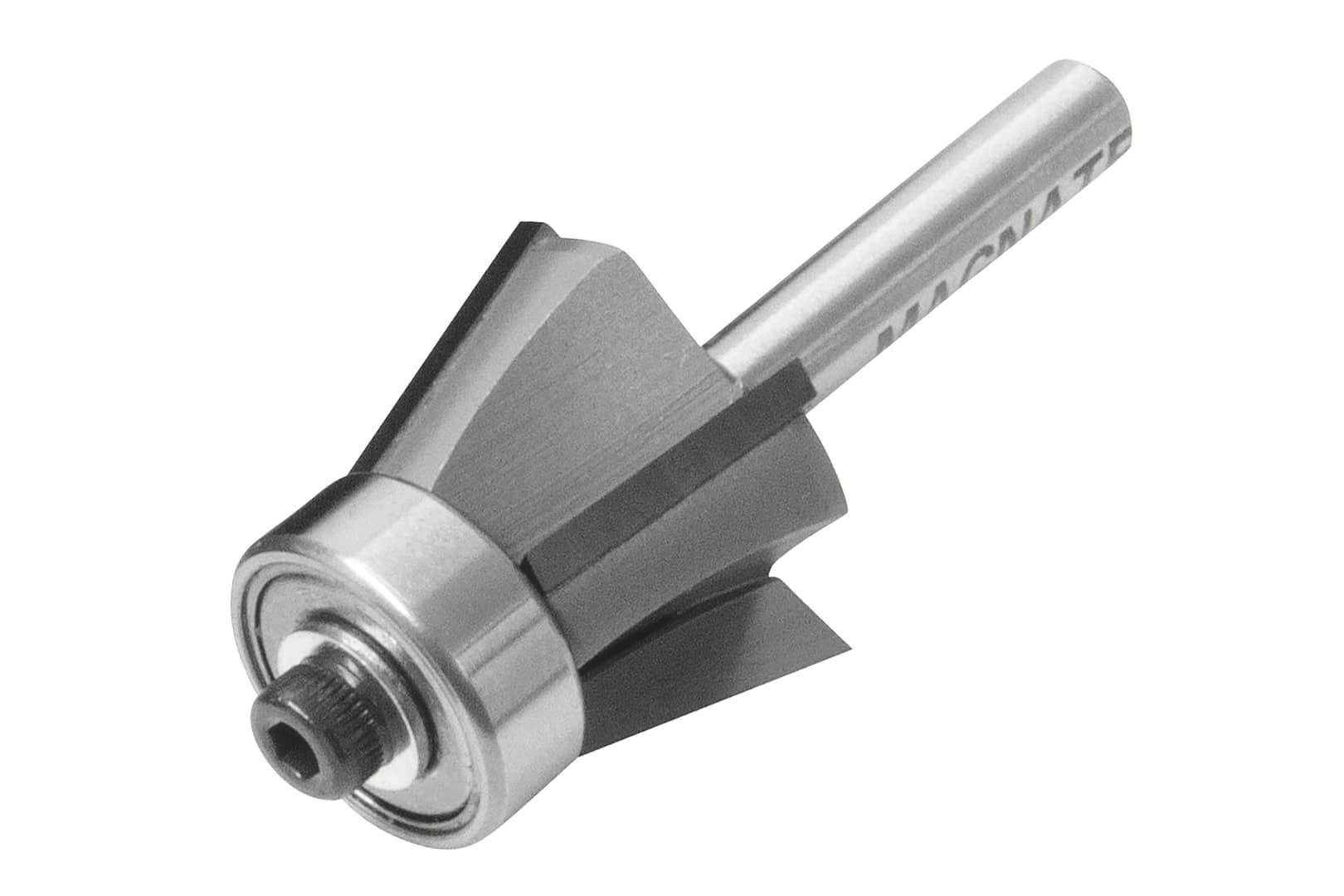 Carbide Router Bit with 1/4 inch Shaft, 15° Bevel